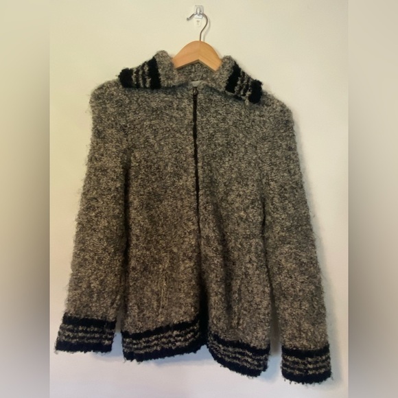 Rare Vintage ‘Mr Poodle' Zip Up Wool Cardigan Sweater size Small - Picture 1 of 3
